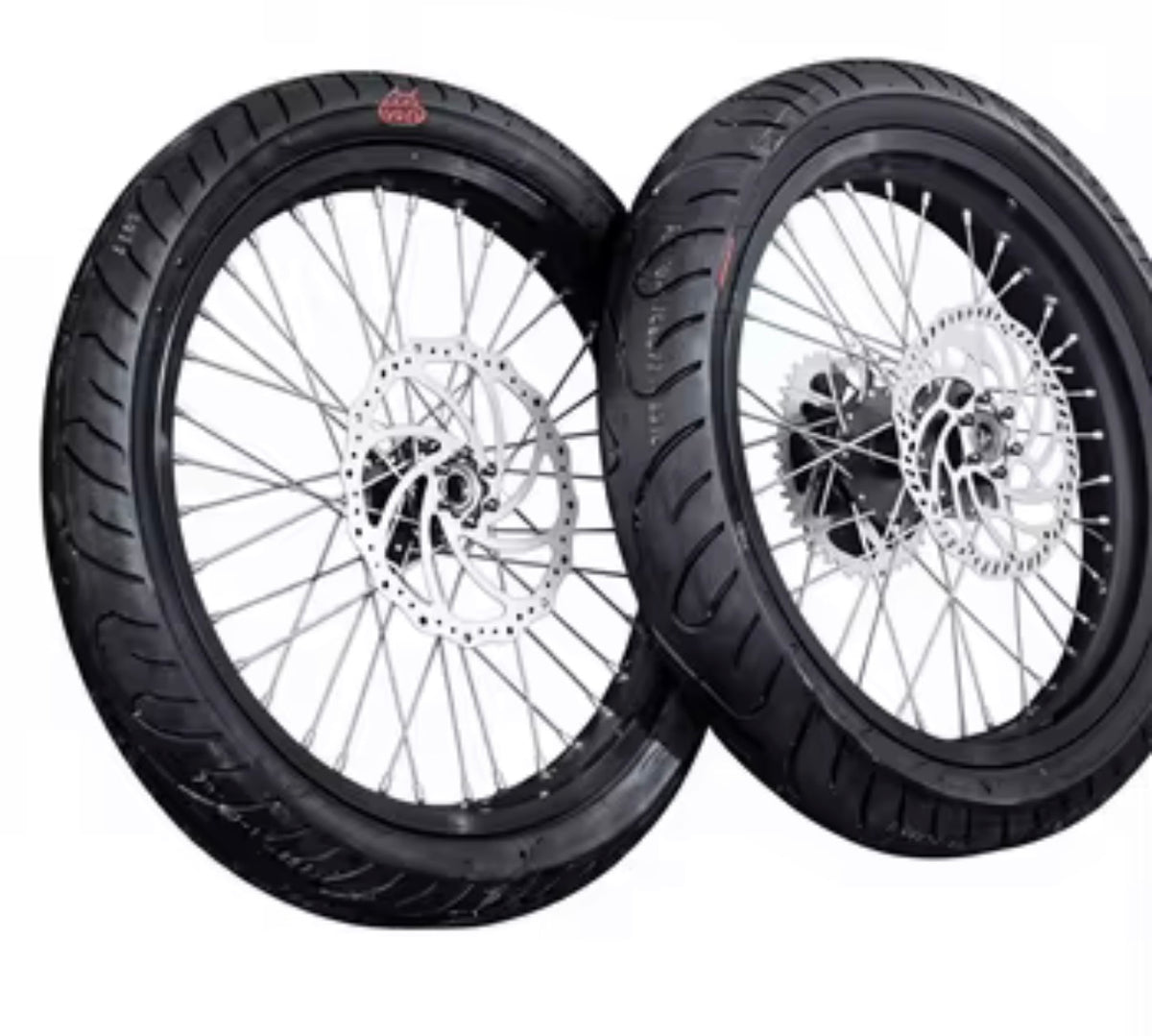 Black Supermoto Wheelset