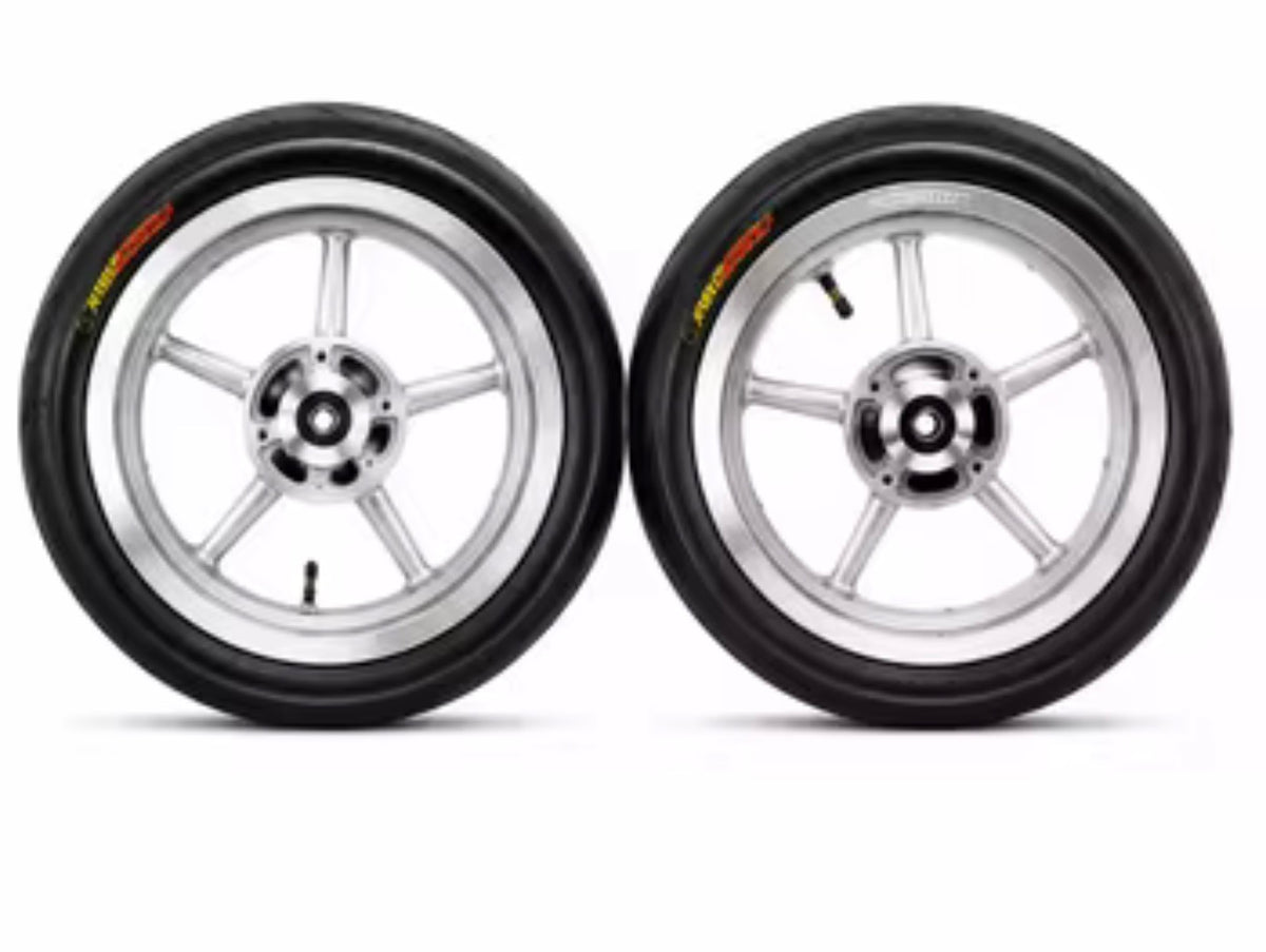 Chrome Supermoto Wheels (Heybike Villan, Yozma, Tuttio, mini motos)